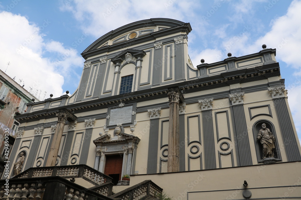 Baroque church of San Paolo Maggiore in Naples, Italy