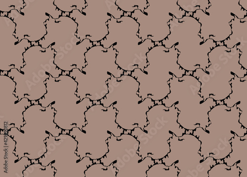 Vector texture background  seamless pattern. Hand drawn  brown  black colors.