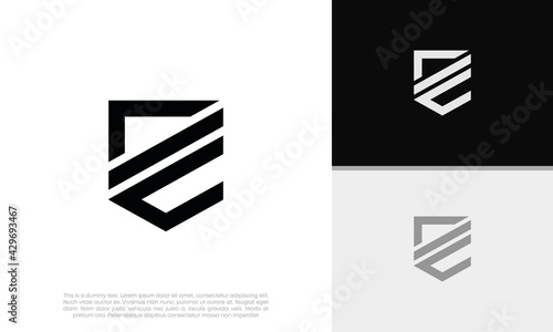 Innovative high tech logo template. Template label for blockchain technology. Technology Logo. 	
Initials DE logo design.