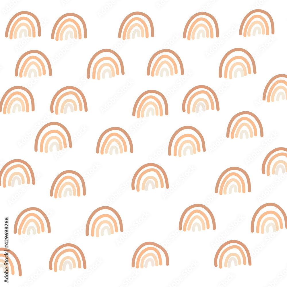 Hand draw rainbow childish seamless pattern. Design baby cute, sketches style. Wallpaper. Vector illustration. Hand draw rainbow childish seamless pattern. Design baby cute, sketches style. Wallpaper. Vector illustration.