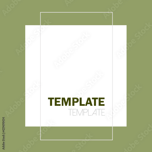 Template quadrato per copertine, post social, cartoline_ a tema verde