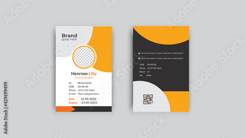 Corporate Company id card. Business identification template design