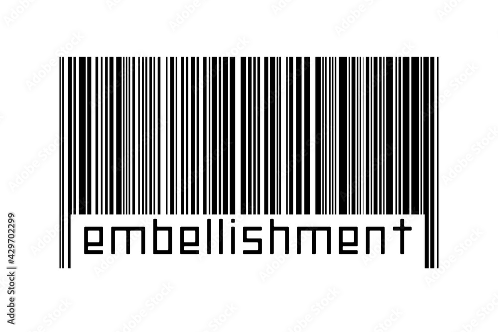 Digitalization concept. Barcode of black horizontal lines with ...
