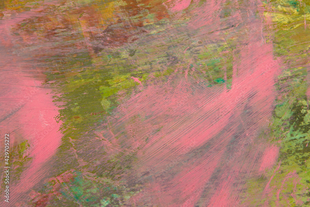 colorful creative motley background: smudged residues of oil paints on a wooden palette, short focus, selective blur colorful creative motley background: smudged residues of oil paints on a wooden palette, short focus, selective blur