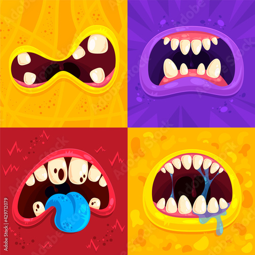 pack monster mouths template 