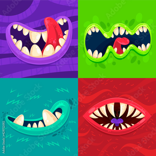 pack monster mouths template 