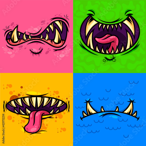 pack monster mouths template 