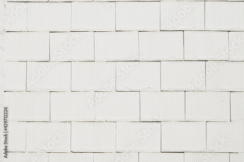 白色のブロック壁