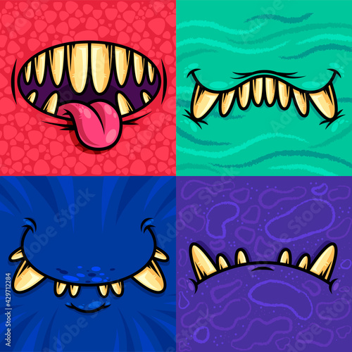 pack monster mouths template 