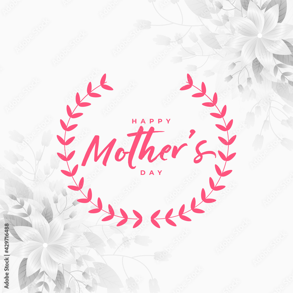 Obraz premium mothers day illustration with flower decoration