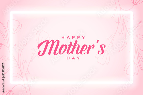 mothers day floral decorative beautiful card design photo