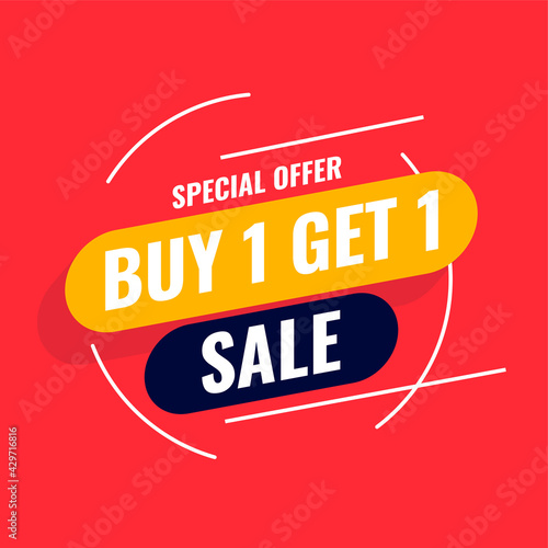 special offer buy one get one sale template