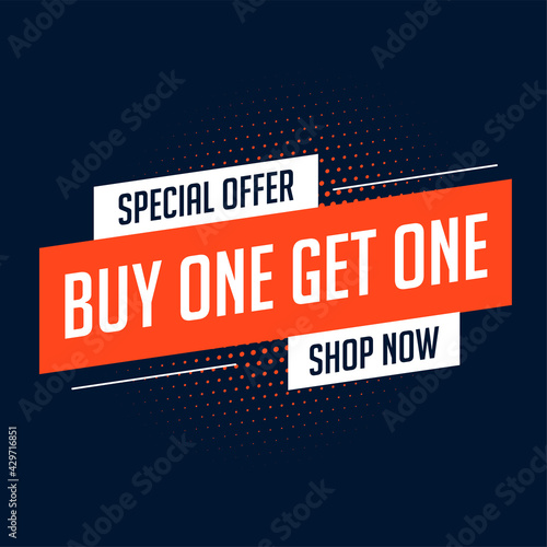 buy one get one sale banner design