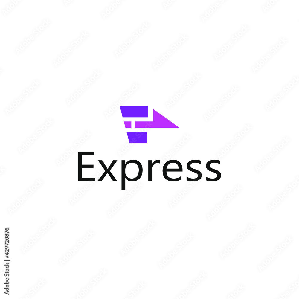 abstract logo arrow in the middle of two overlapping squares abstract logo arrow in the middle of two overlapping squares