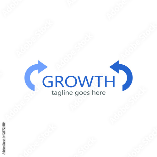 Free Download growth in the middle of two arrows with a circular body - GFXLoad