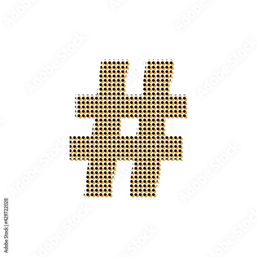 numeral symbol with dots texture for fancy and fancy party, editable vector