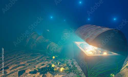 The old treasure chest sunk...