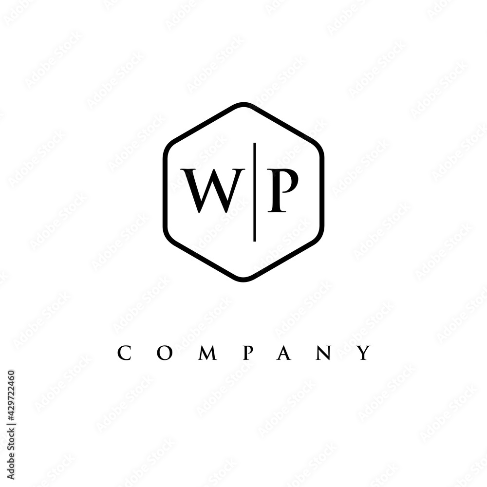 initial WP logo design vector initial WP logo design vector
