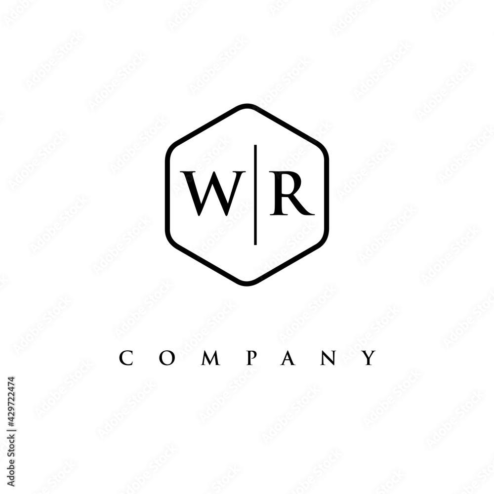 initial WR logo design vector initial WR logo design vector