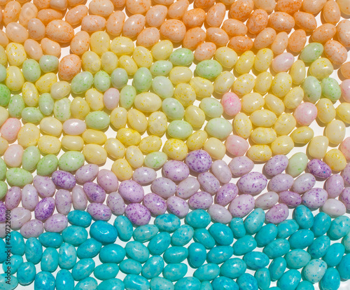 various pastel colors of gourmet jelly bean beans candy sweet holiday treats