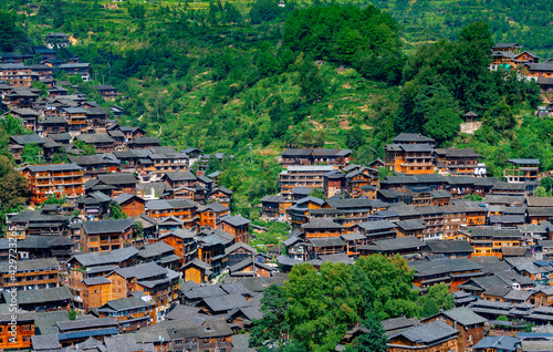 Qianhu Miao village in Xijiang, Qiandongnan, Guizhou Province, China