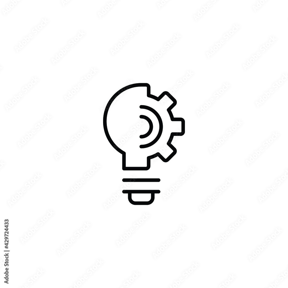 Lightbulb line icon. Simple outline style. Creative solution, lamp, light bulb symbol, technology, bright, inspiration concept. Vector illustration isolated on white background. EPS 10 Lightbulb line icon. Simple outline style. Creative solution, lamp, light bulb symbol, technology, bright, inspiration concept. Vector illustration isolated on white background. EPS 10
