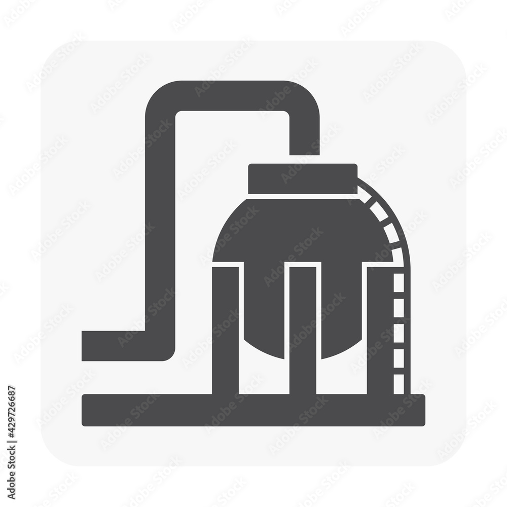 Oil gas tank vector icon. Include pipeline for storage, transport natural gas and petroleum liquid i.e. crude, gasoline, diesel. For refinery, fuel production industry in factory, petrochemical plant. Oil gas tank vector icon. Include pipeline for storage, transport natural gas and petroleum liquid i.e. crude, gasoline, diesel. For refinery, fuel production industry in factory, petrochemical plant.