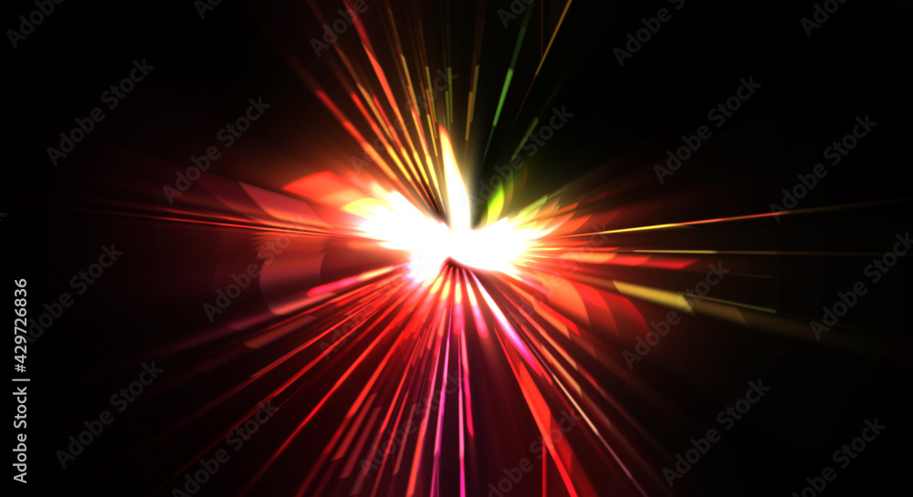 Futuristic lens flare. Light explosion star with glowing particles and lines. Beautiful abstract rays background. Futuristic lens flare. Light explosion star with glowing particles and lines. Beautiful abstract rays background.