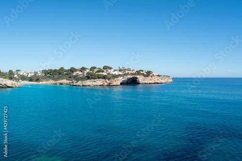 Beautiful view of Cala Mendia in Mallorca Balearic Islands, Spain photo