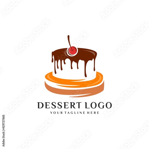 Bakery and Dessert Logo, Sign, Template, Emblem, Flat Vector Design
