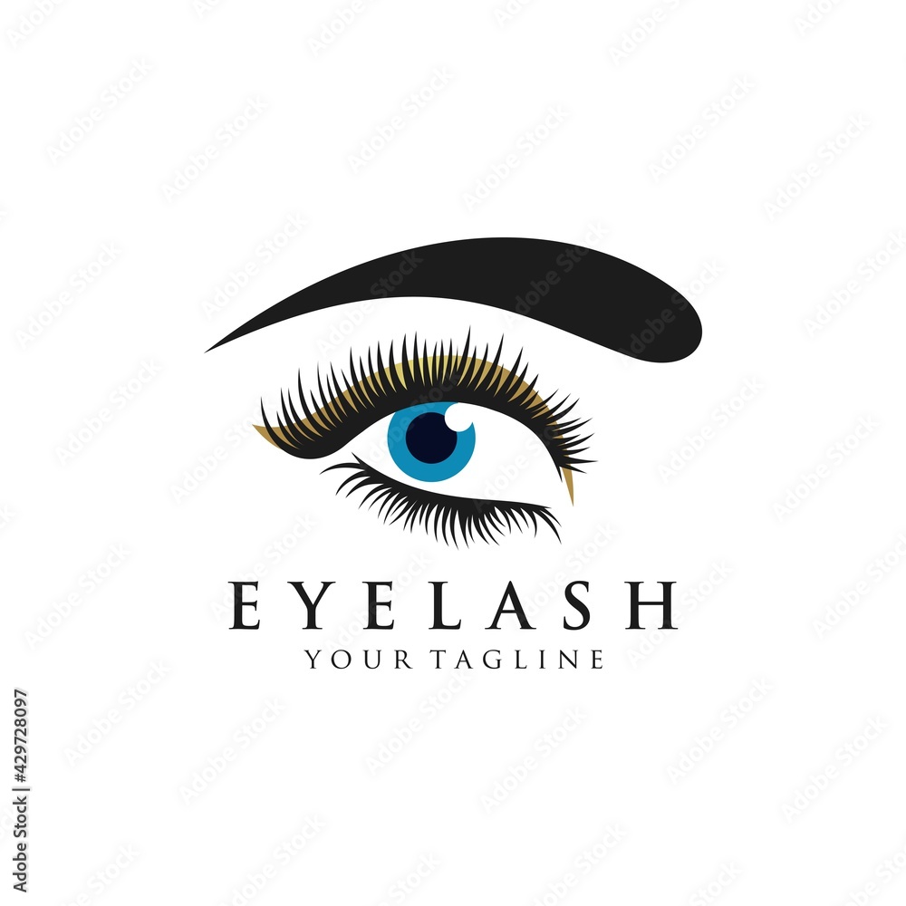 Eyelash extension logo Vector illustration Eyelash extension logo Vector illustration