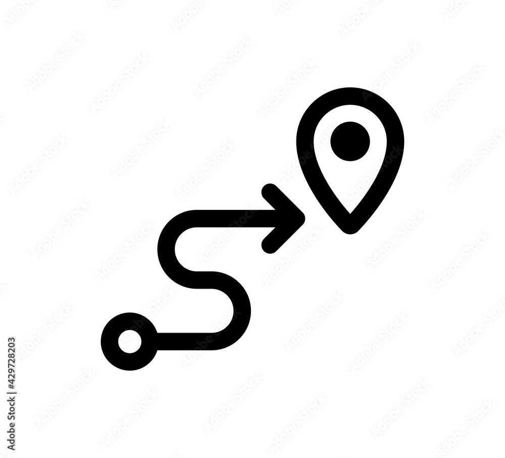 Map distance destination measuring vector icon
Map distance destination measuring vector icon