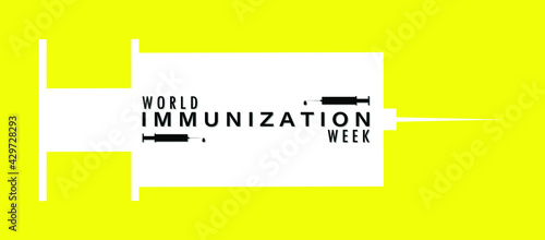 World Immunization Week vector illustration.