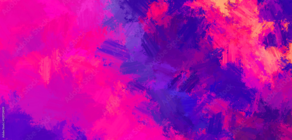 Brushed Painted Abstract Background. Brush stroked painting. Artistic vibrant and colorful wallpaper.