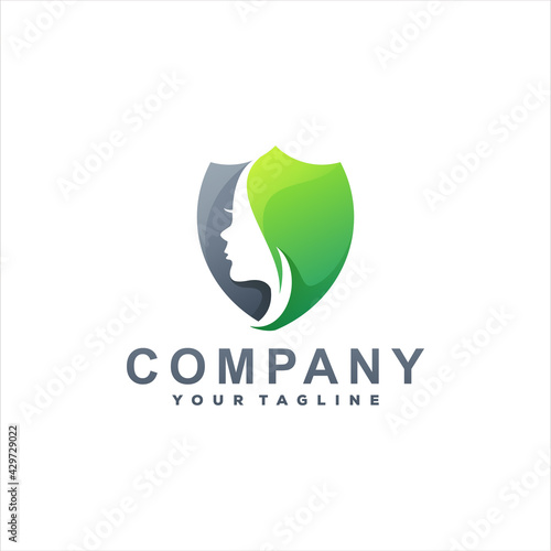 beauty color gradient logo design