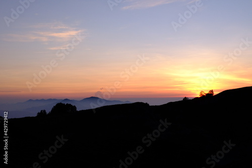 Sunrise at Kelimutu Mountain