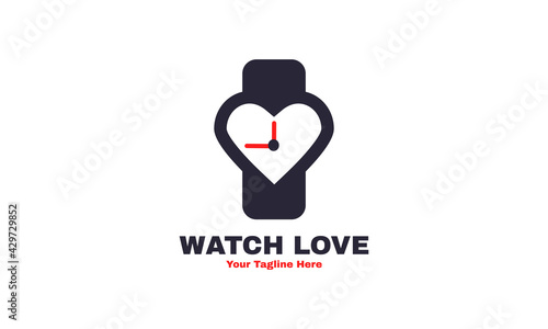 creative watch love logo modern business company © iqballwew