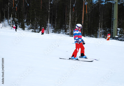 skier on a ski resort