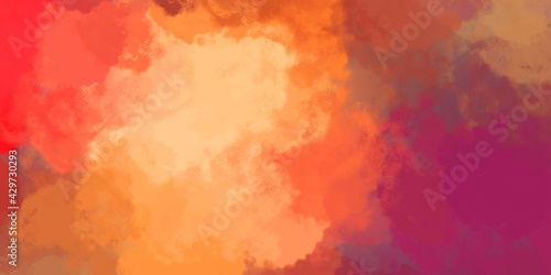 Abstract background of colorful brush strokes. Brushed vibrant wallpaper. Painted artistic creation. Unique and creative illustration. Brush stroked painting. Wall art.