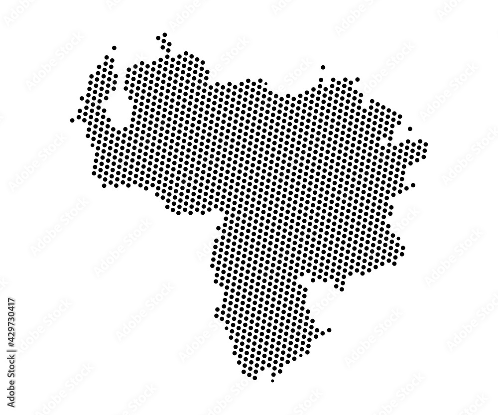 Abstract map of Venezuela dots planet, lines, global world map halftone concept. Vector illustration eps 10. Abstract map of Venezuela dots planet, lines, global world map halftone concept. Vector illustration eps 10.
