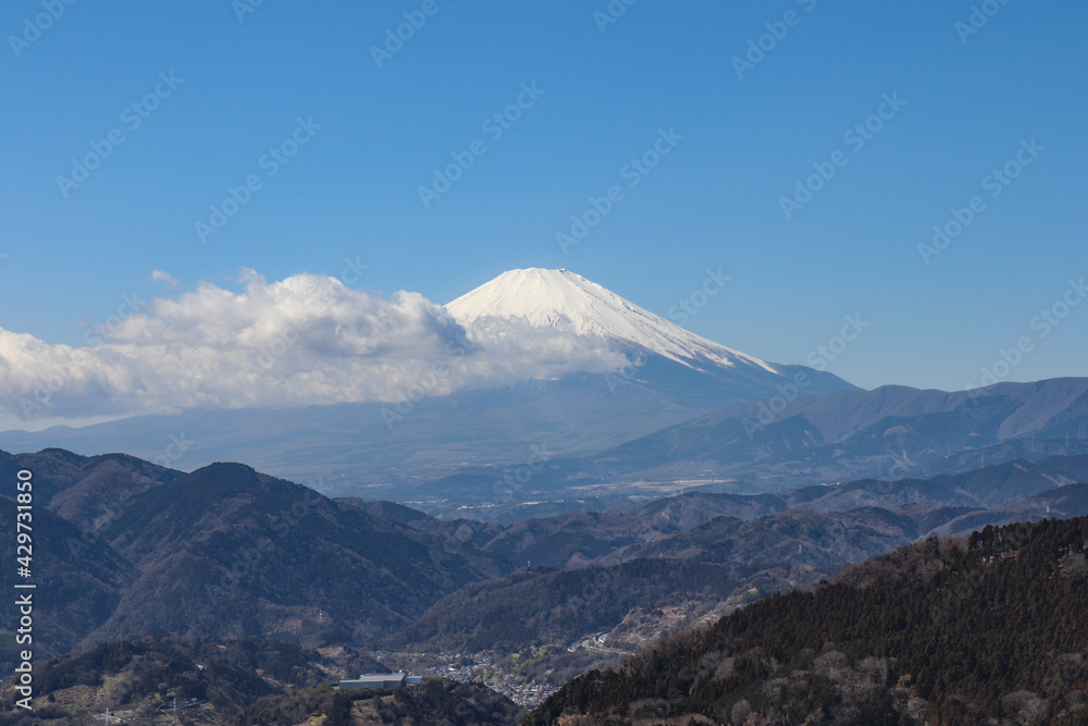 松田山から見た富士山（神奈川県）