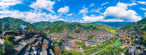 Qianhu Miao village in Xijiang, Qiandongnan, Guizhou Province, China photo