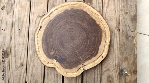 rustic cutting board for barbecue, wood block