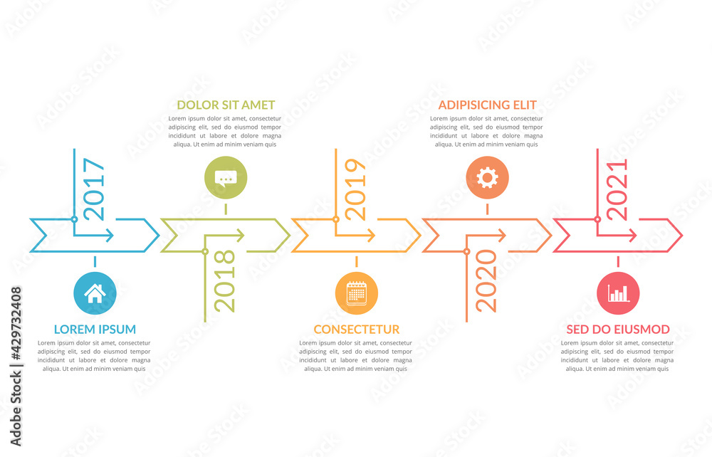 Obraz premium Timeline Infographics
