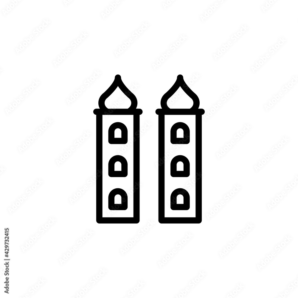 mosque tower icon. islamic icon. perfect to logo, presentation, template, website, application, and more product. vector icon design line style mosque tower icon. islamic icon. perfect to logo, presentation, template, website, application, and more product. vector icon design line style