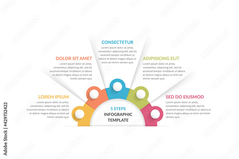 Infographic Template with 5 Steps Infographic Template with 5 Steps
