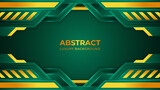 Abstract green luxury background with geometry shapes