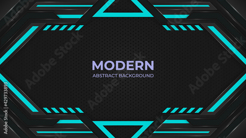 Abstract modern blue background with unique shapes

