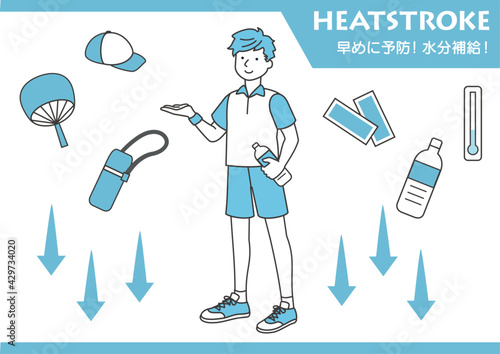 熱中症対策_熱中症予防_男性