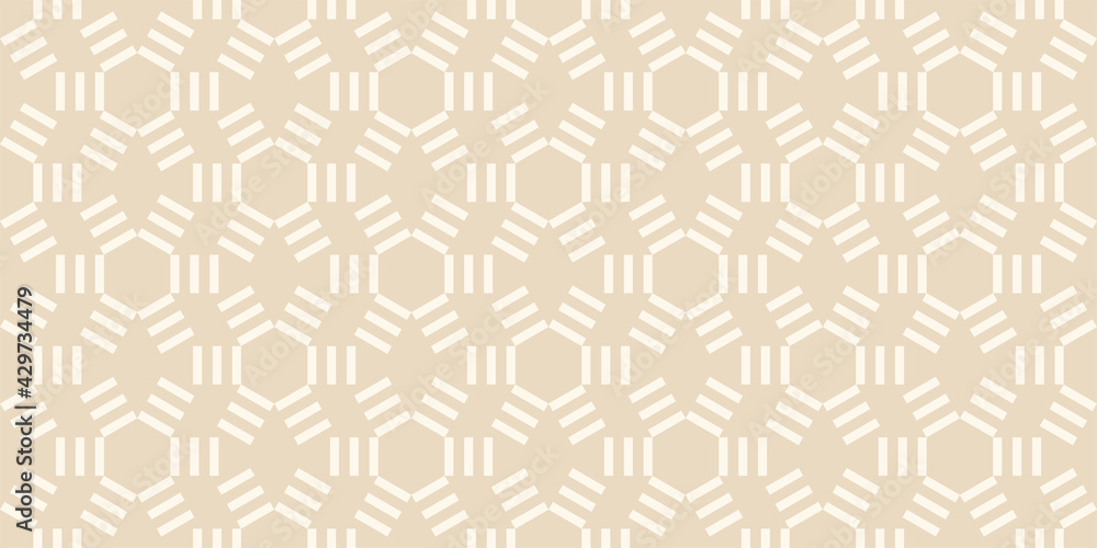 Simple geometric background. Geometric pattern on a beige background. Seamless pattern, texture. Vector image